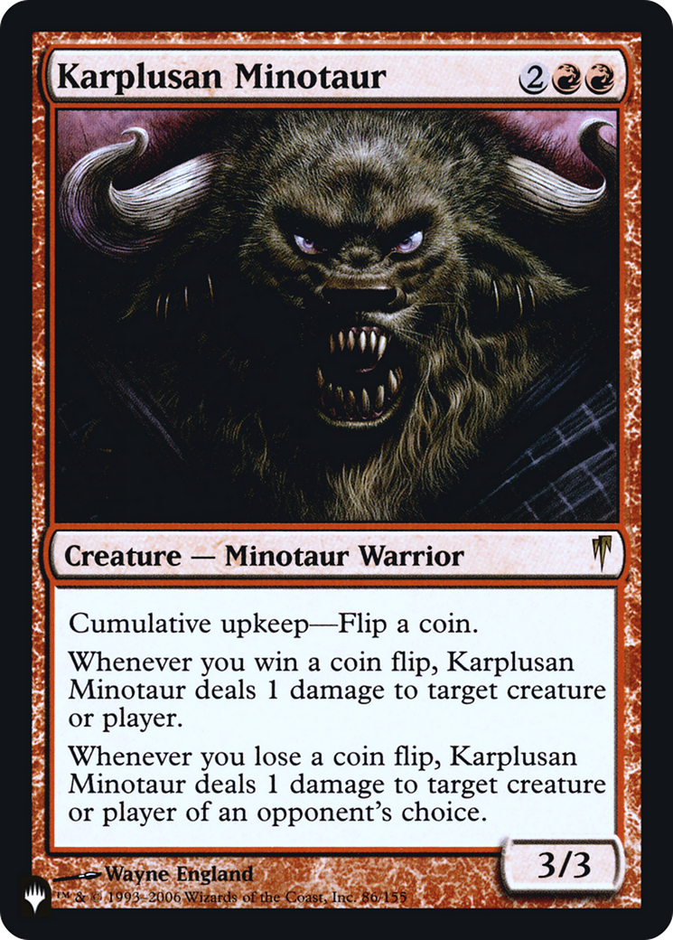 Image of Karplusan Minotaur (LIST-086) - The List Foil