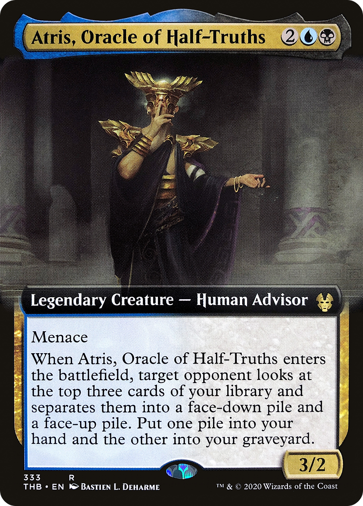 Image of Atris, Oracle of Half-Truths (Extended Art) (THB-333) - Theros Beyond Death: (Extended Art) Foil