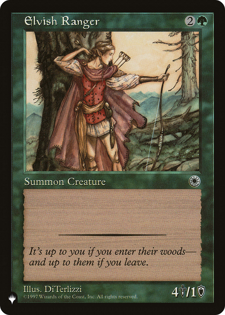 Image of Elvish Ranger (LIST-POR-165) - The List