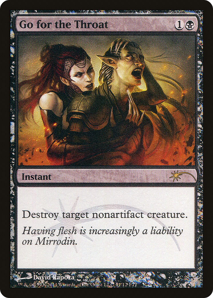 Image of Go for the Throat (FNM-113) - Friday Night Magic 2011 Foil