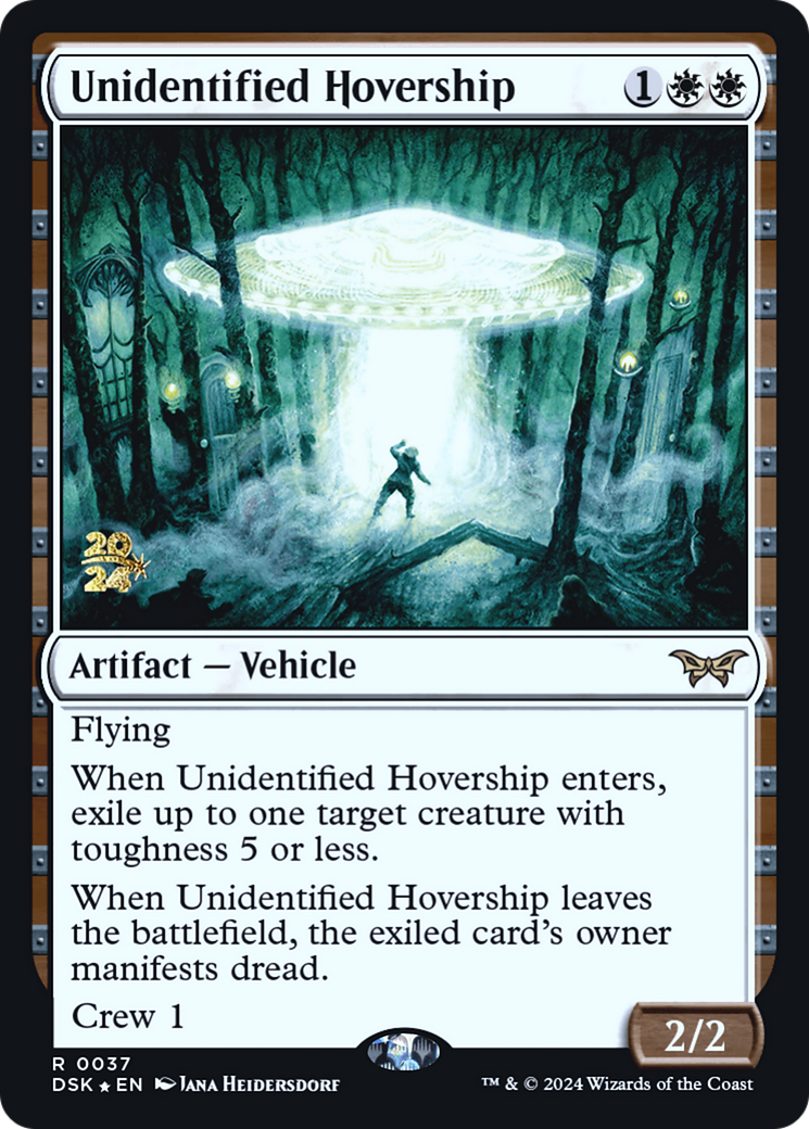 Image of Unidentified Hovership (PRE-037) - Duskmourn: House of Horror Promos Foil