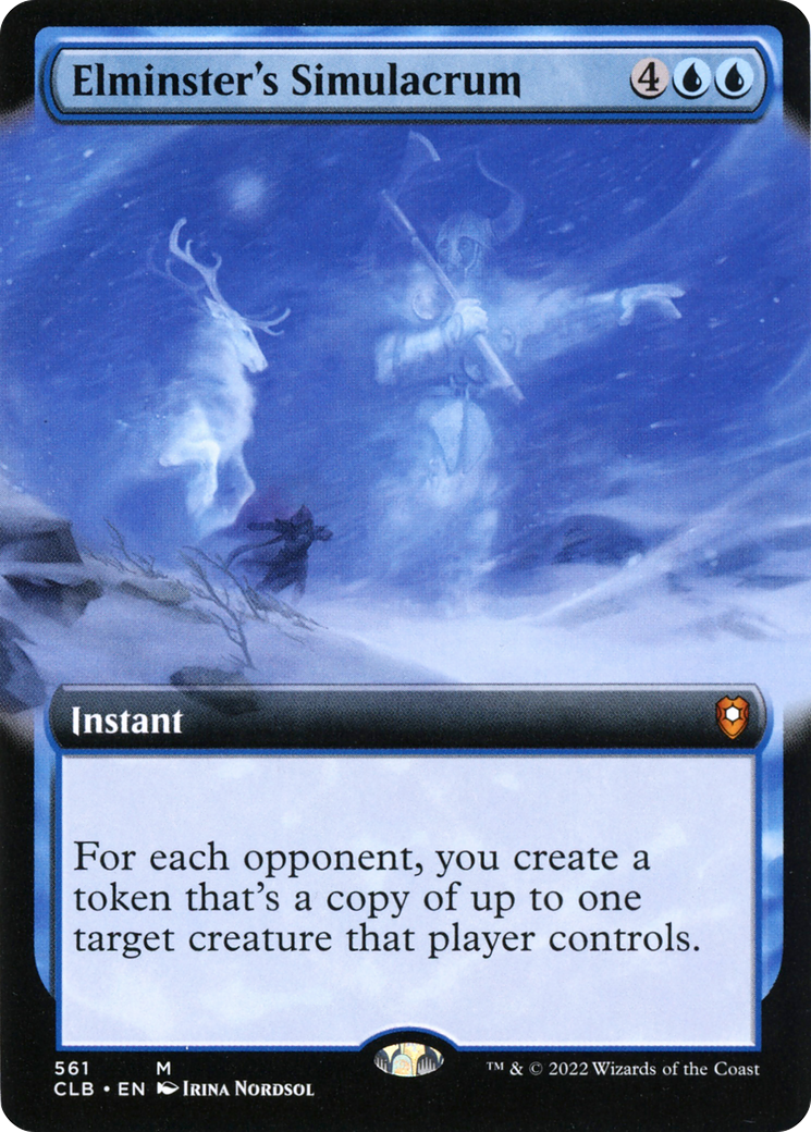 Image of Elminster's Simulacrum (Extended Art) (CLB-561) - Commander Legends: Battle for Baldur's Gate: (Extended Art)