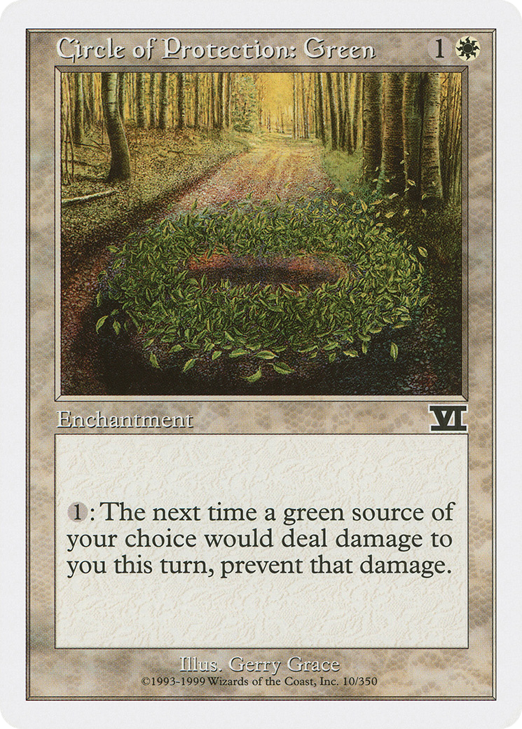 Image of Circle of Protection: Green (6ED-010) - Classic Sixth Edition