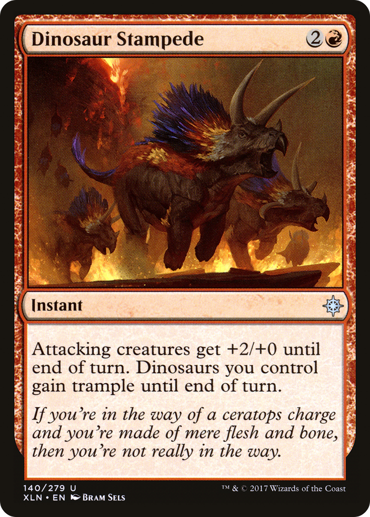 Image of Dinosaur Stampede (XLN-140) - Ixalan Foil
