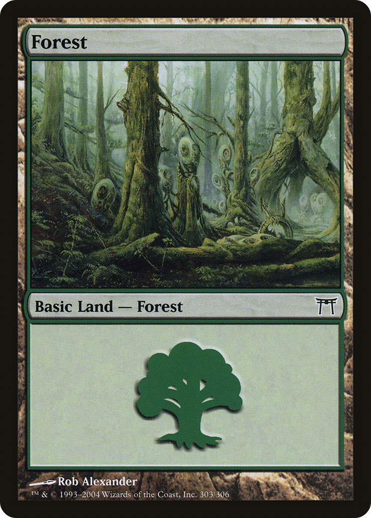 Image of Forest (303) (CHK-303) - Champions of Kamigawa Foil