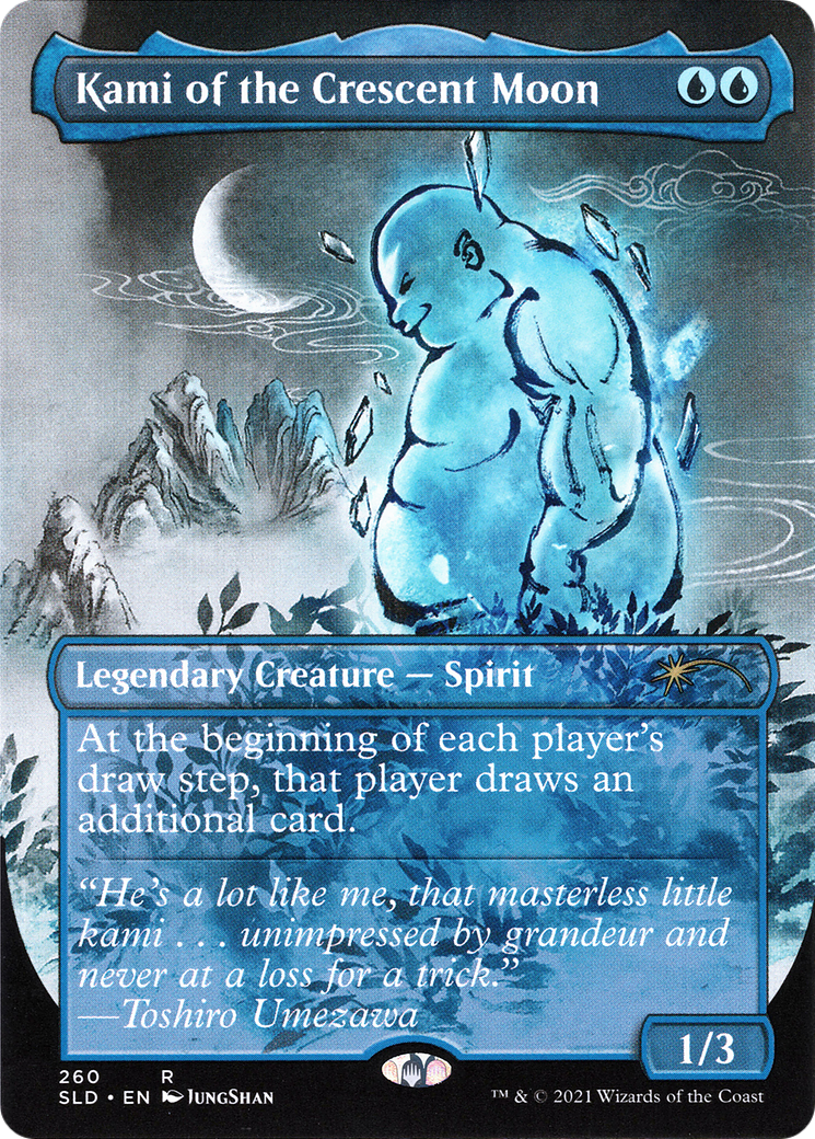Image of Kami of the Crescent Moon (SLD-260) - Secret Lair Drop (Borderless) Foil