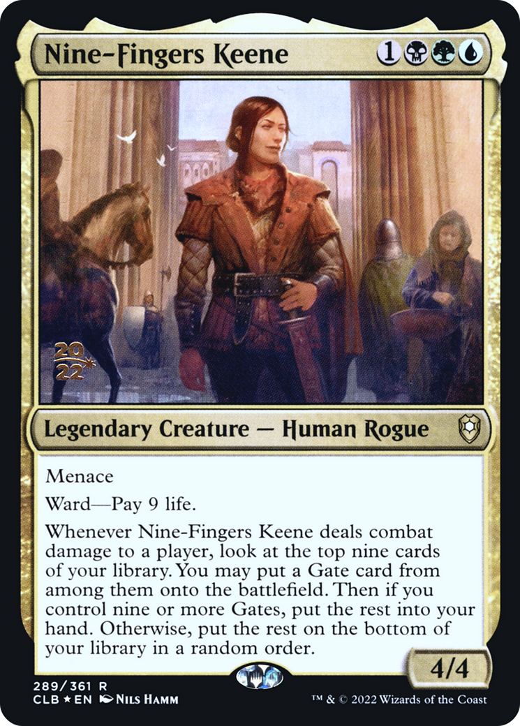 Image of Nine-Fingers Keene (PRE-289) - Battle for Baldur's Gate Promos Foil