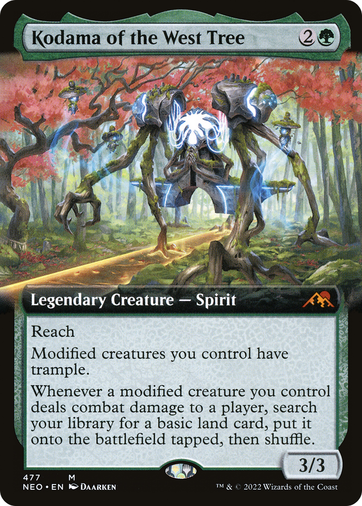 Image of Kodama of the West Tree (Extended Art) (NEO-477) - Kamigawa: Neon Dynasty: (Extended Art)