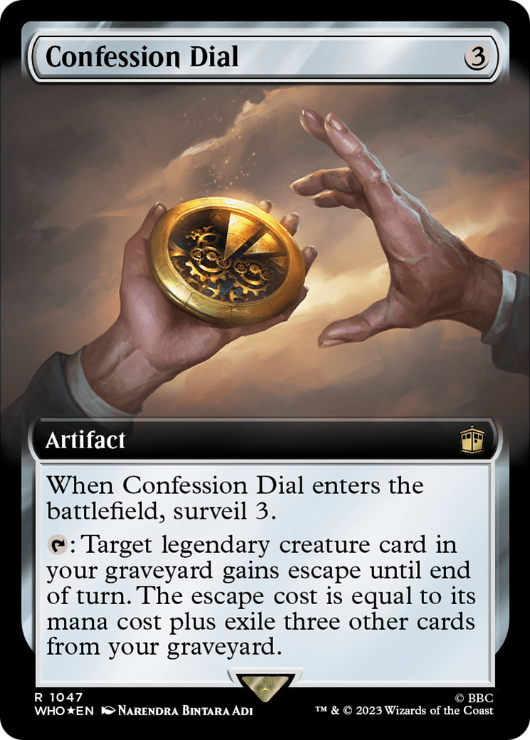 Image of Confession Dial (Extended Art) (Surge Foil) (WHO-1047) - Doctor Who: (Extended Art) Foil
