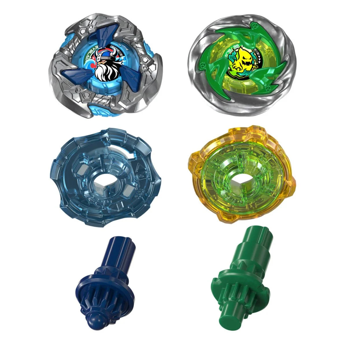 Image of Beyblade X Circle Ghost 4-60LR UX & Hack Viking 4-55O UX Dual Pack Set