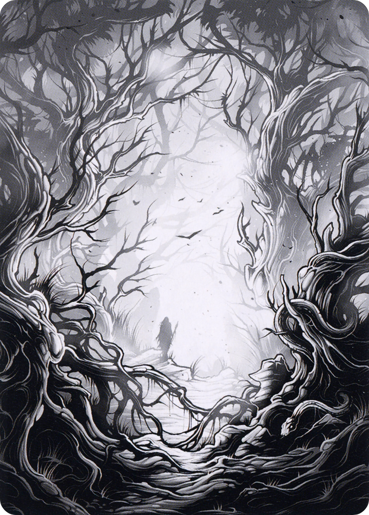 Image of Forest // Forest (AMID-081) - Midnight Hunt Art Series (Borderless) Foil