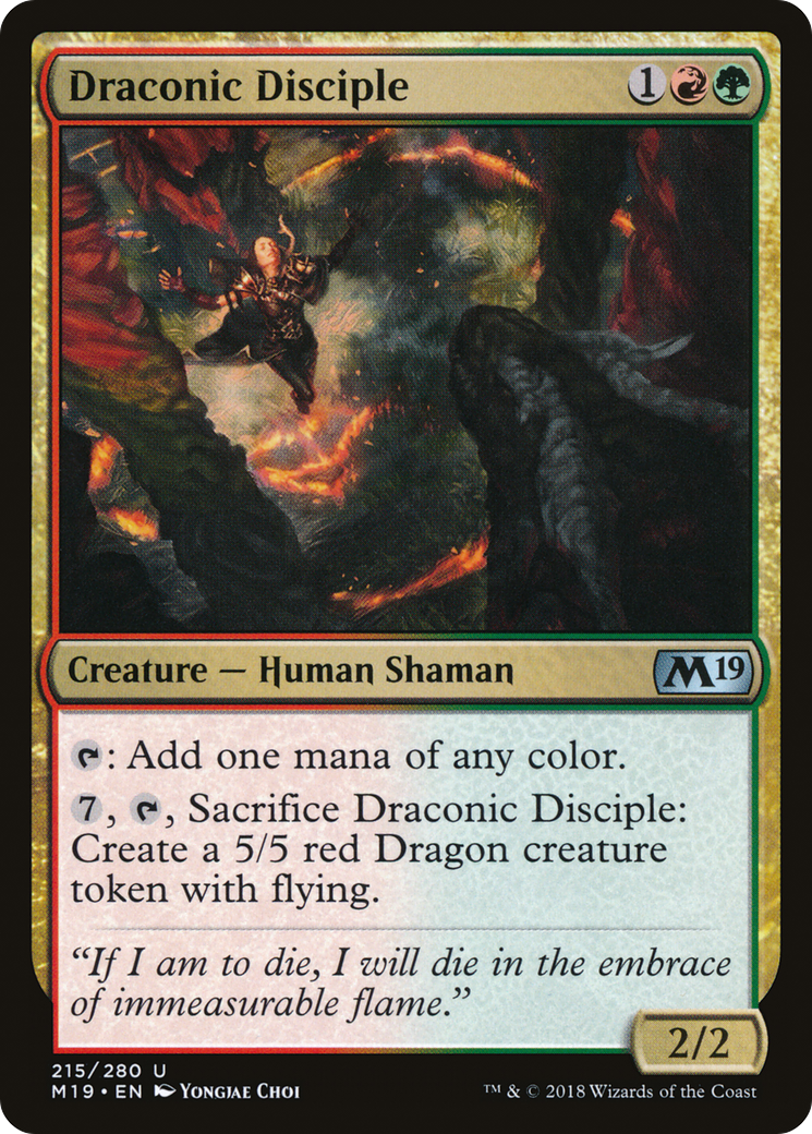 Image of Draconic Disciple (M19-215) - Core Set 2019 Foil