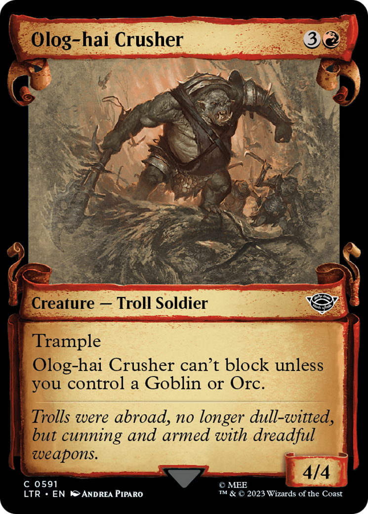 Image of Olog-Hai Crusher (Showcase Scrolls) (LTR-591) - The Lord of the Rings: Tales of Middle-earth: (Showcase) Foil
