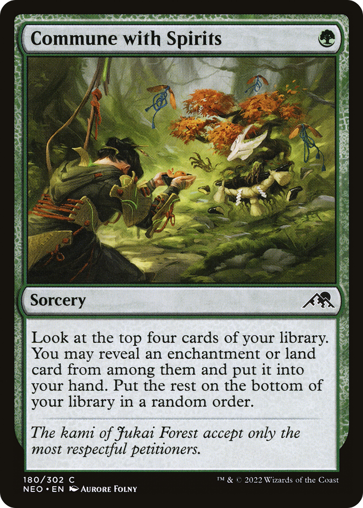 Image of Commune with Spirits (NEO-180) - Kamigawa: Neon Dynasty Foil