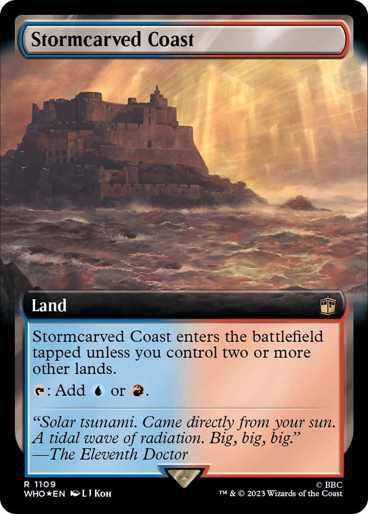Image of Stormcarved Coast (Extended Art) (Surge Foil) (WHO-1109) - Doctor Who: (Extended Art) Foil