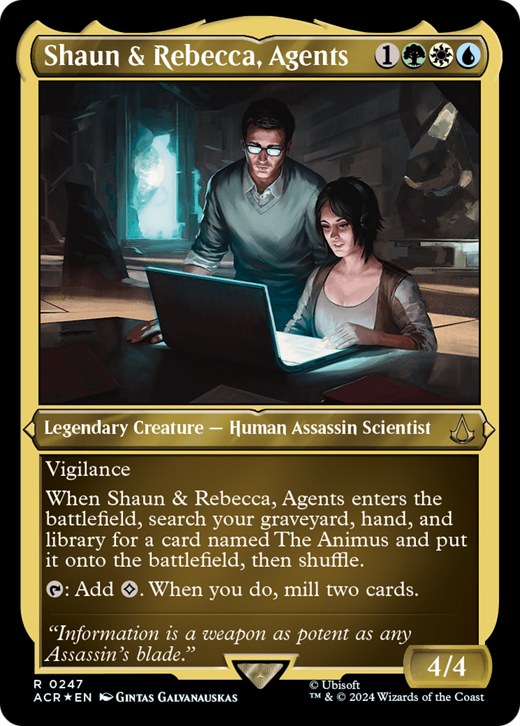 Image of Shaun & Rebecca, Agents (ACR-247) - Assassin's Creed Etched Foil