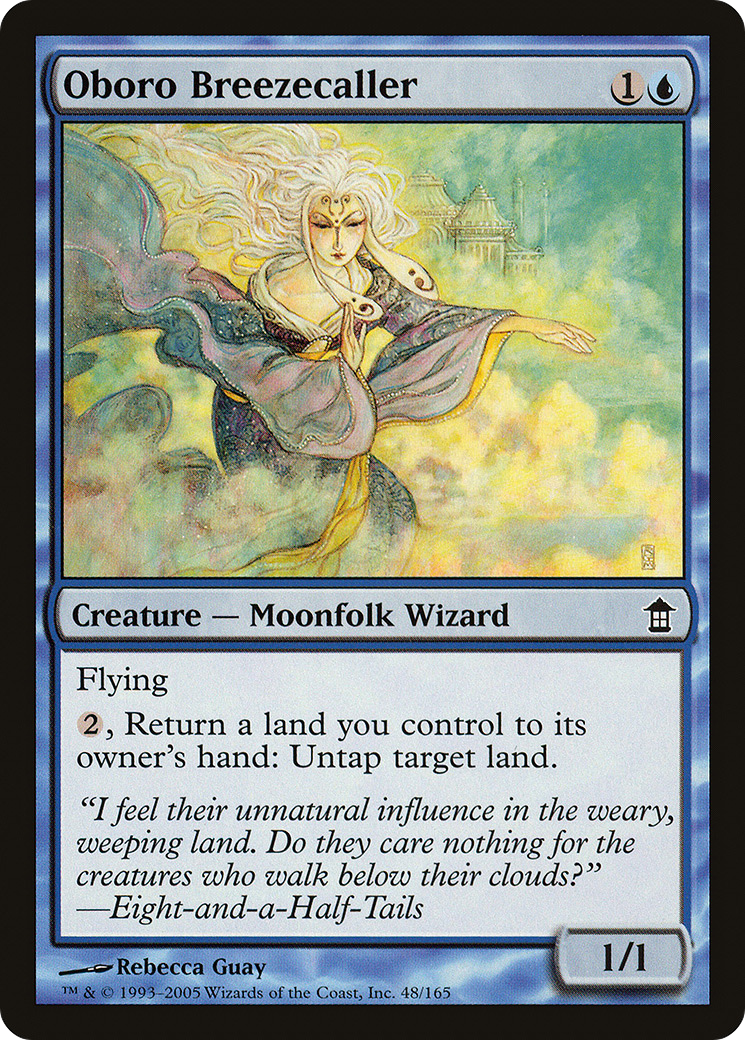 Image of Oboro Breezecaller (SOK-048) - Saviors of Kamigawa Foil