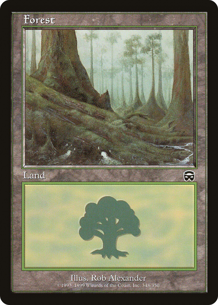 Image of Forest (348) (MMQ-348) - Mercadian Masques Foil