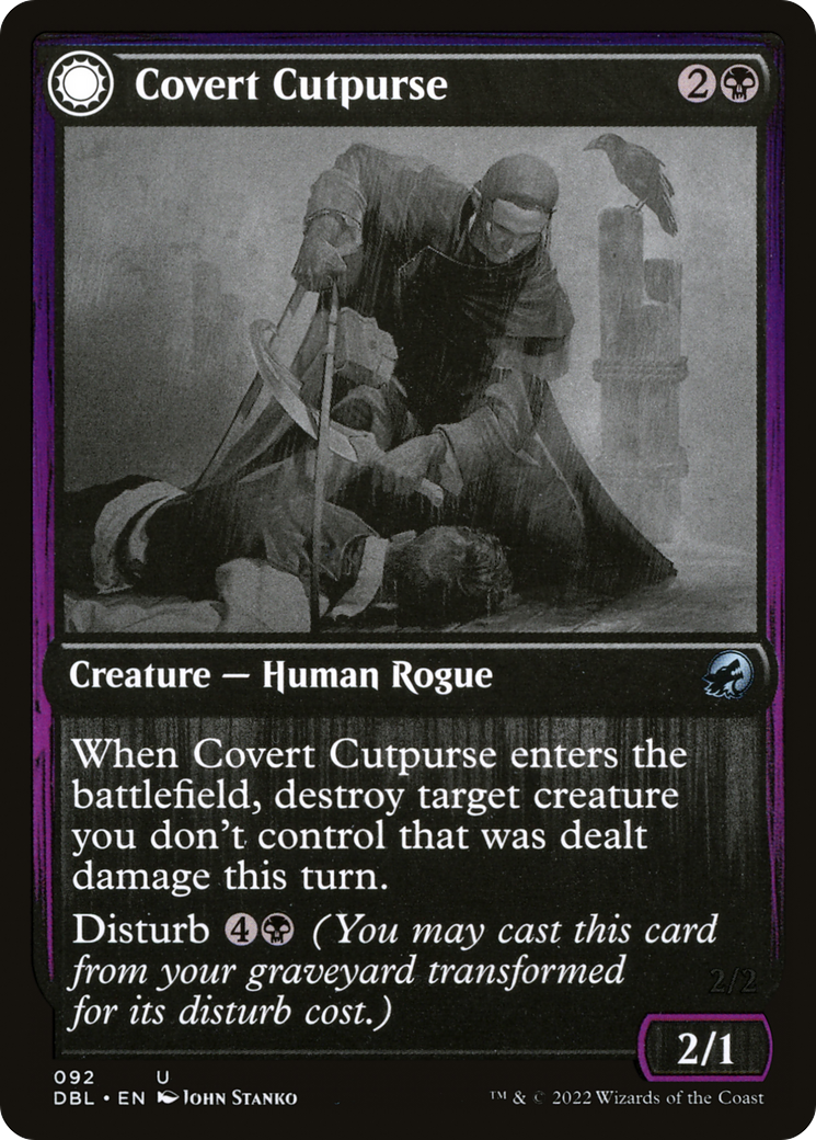 Image of Covert Cutpurse (DBL-092) - Innistrad: Double Feature: (Double Faced Transform) Foil