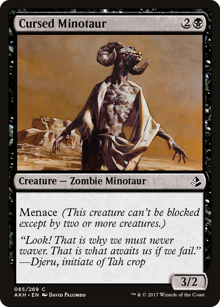 Image of Cursed Minotaur (AKH-085) - Amonkhet Foil