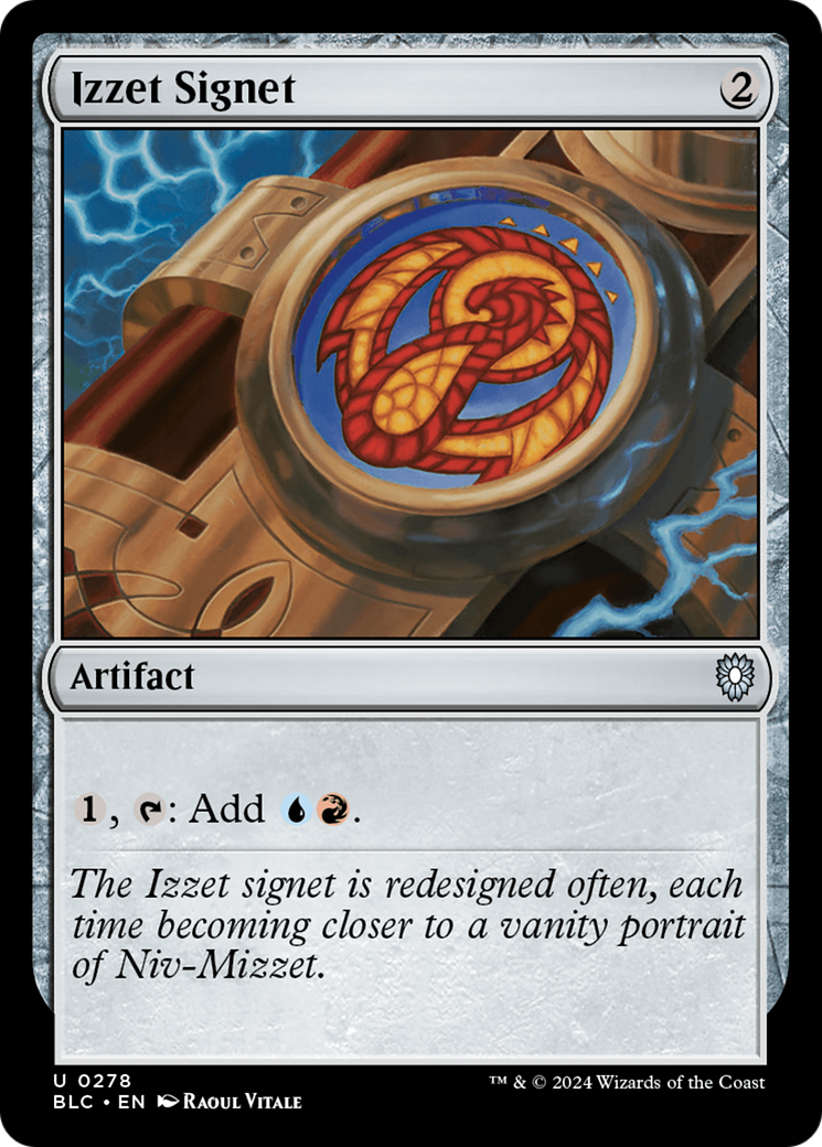 Image of Izzet Signet (BLC-278) - Bloomburrow Commander