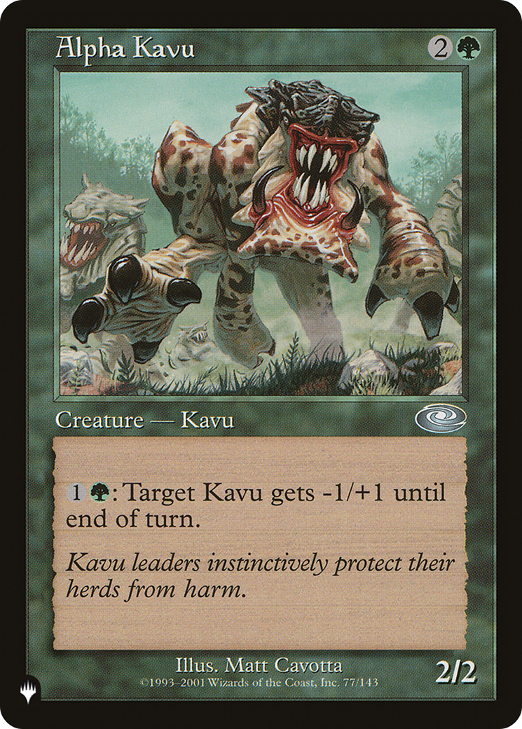 Image of Alpha Kavu (LIST-PLS-77) - The List