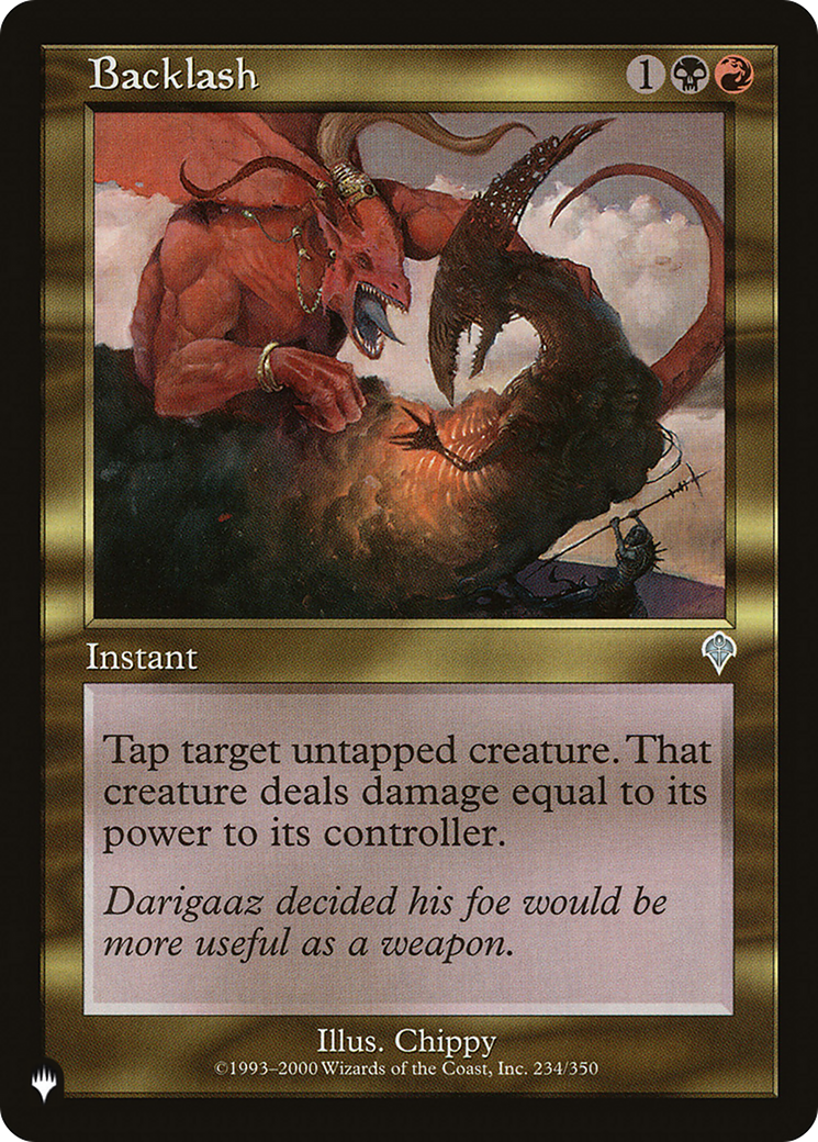 Image of Backlash (LIST-INV-234) - The List