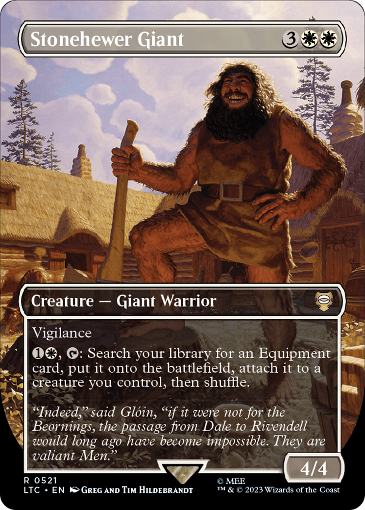 Image of Stonehewer Giant (Borderless) (LTC-521) - Tales of Middle-earth Commander (Borderless) Foil