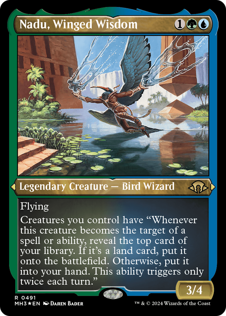 Image of Nadu, Winged Wisdom (Foil Etched) (MH3-491) - Modern Horizons 3 Foil