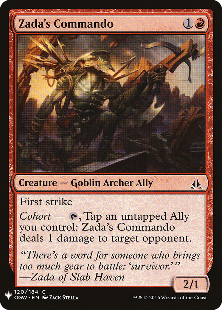 Image of Zada's Commando (LIST-OGW-120) - The List