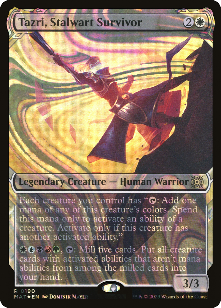 Image of Tazri, Stalwart Survivor (Halo Foil) (MAT-190) - March of the Machine: The Aftermath: (Showcase) Foil