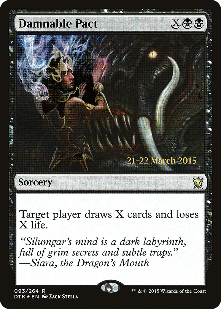Image of Damnable Pact (PRE-093) - Dragons of Tarkir Promos Foil