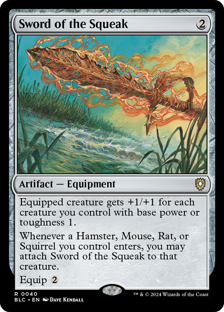 Image of Sword of the Squeak (BLC-040) - Bloomburrow Commander