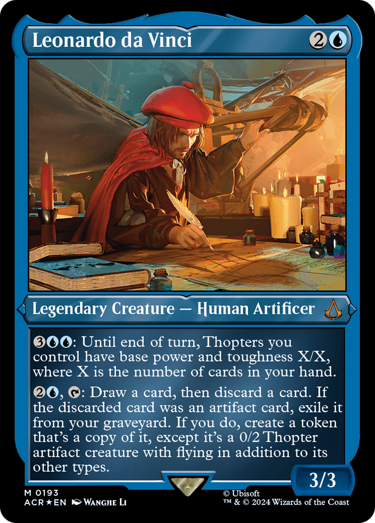 Image of Leonardo da Vinci (ACR-193) - Assassin's Creed Etched Foil