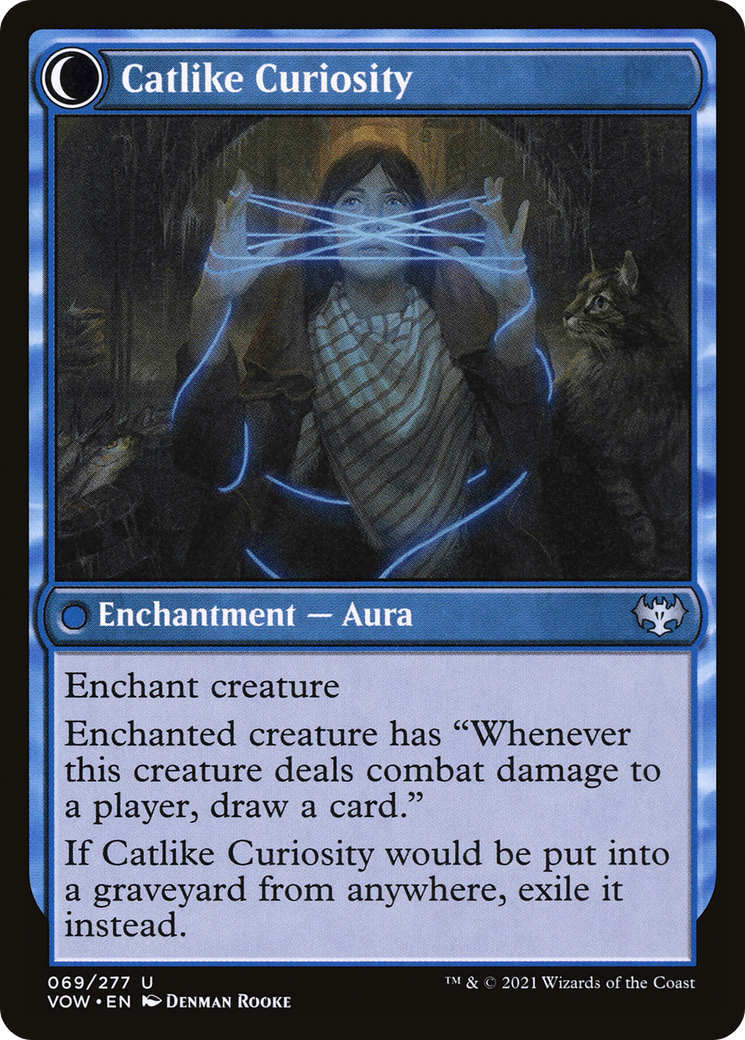Image of Mischievous Catgeist (VOW-069) - Innistrad: Crimson Vow: (Double Faced Transform)
