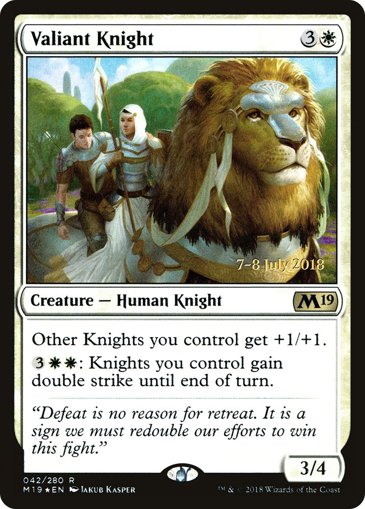 Image of Valiant Knight (PRE-42S) - Core Set 2019 Promos Foil