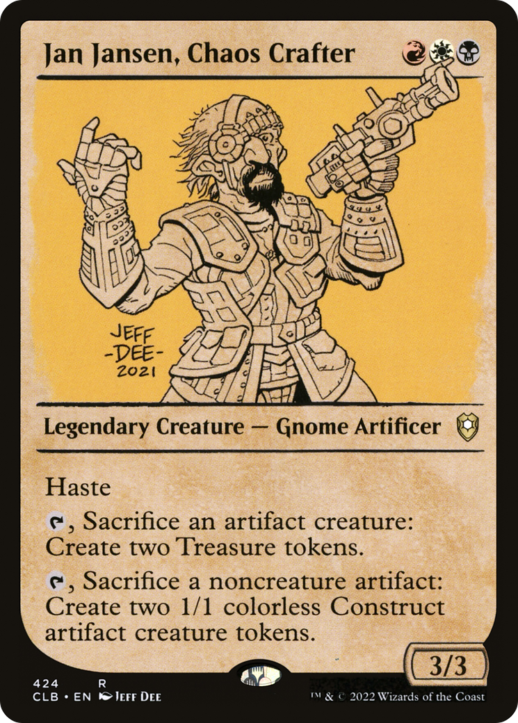 Image of Jan Jansen, Chaos Crafter (Showcase) (CLB-424) - Commander Legends: Battle for Baldur's Gate: (Showcase) Foil
