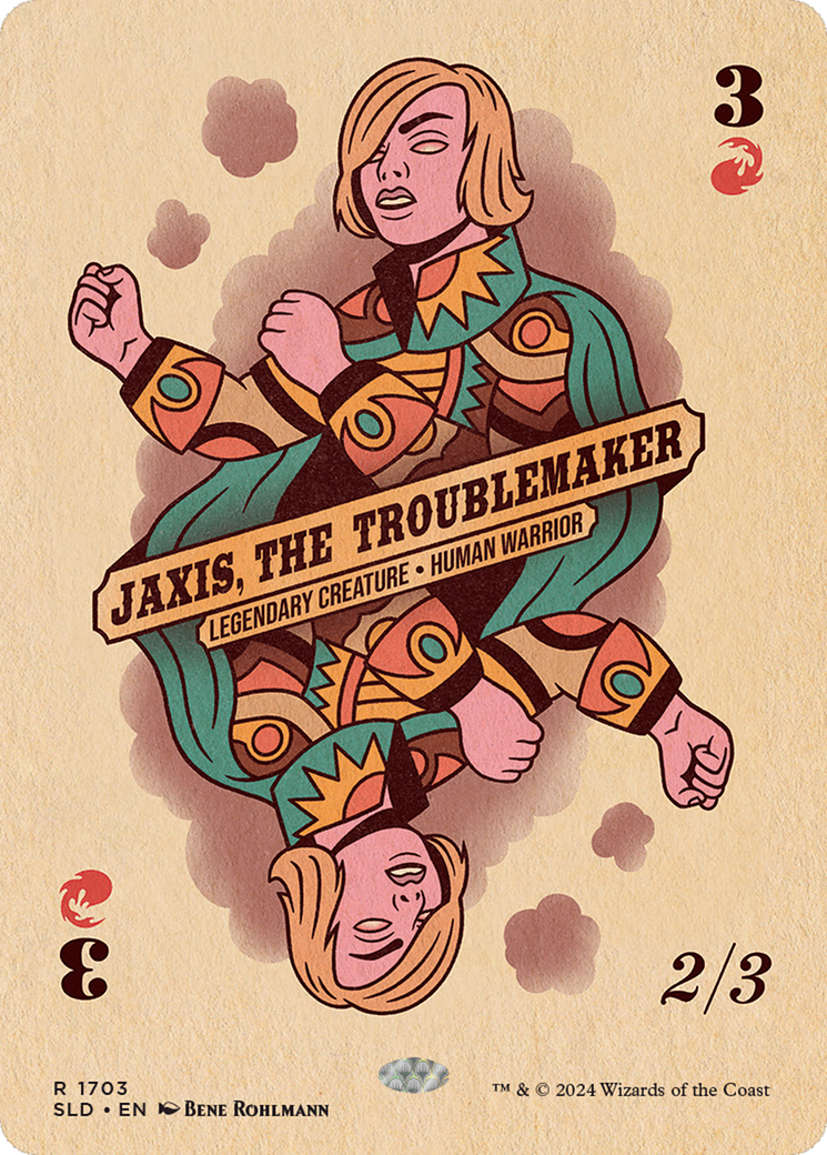 Image of Jaxis, the Troublemaker (SLD-1703) - Secret Lair Drop (Borderless) Foil