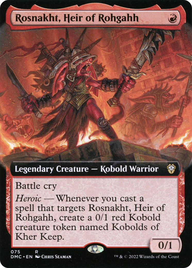 Image of Rosnakht, Heir of Rohgahh (Extended Art) (DMC-075) - Dominaria United Commander: (Extended Art) Foil