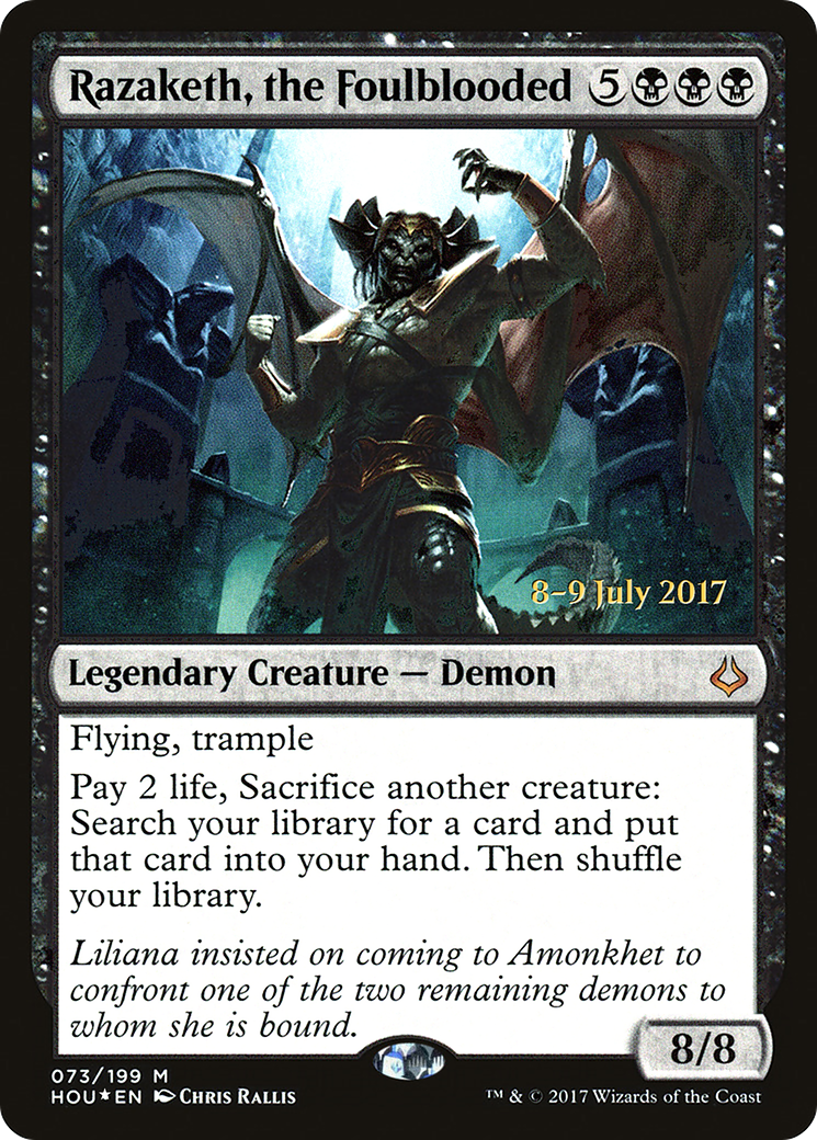 Image of Razaketh, the Foulblooded (PRE-073) - Hour of Devastation Promos Foil