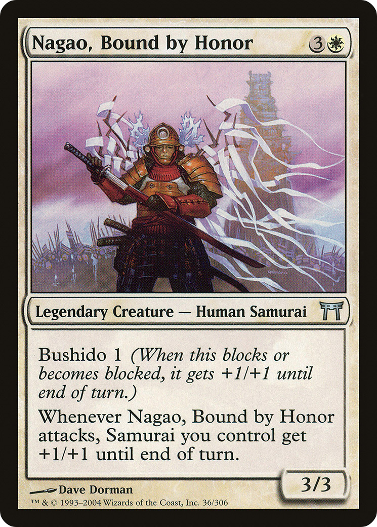Image of Nagao, Bound by Honor (CHK-036) - Champions of Kamigawa Foil
