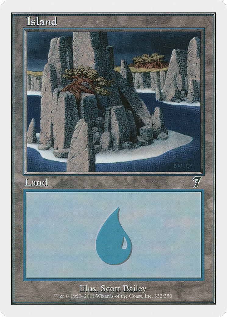 Image of Island (332) (7ED-332) - 7th Edition Foil