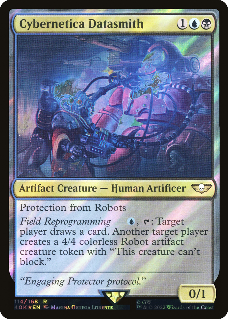 Image of Cybernetica Datasmith (Surge Foil) (40K-114) - Warhammer 40,000 Commander Foil