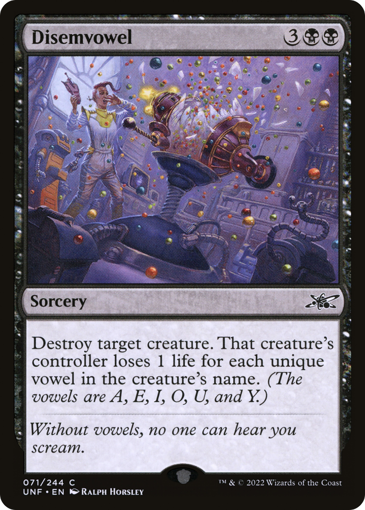 Image of Disemvowel (UNF-071) - Unfinity Foil