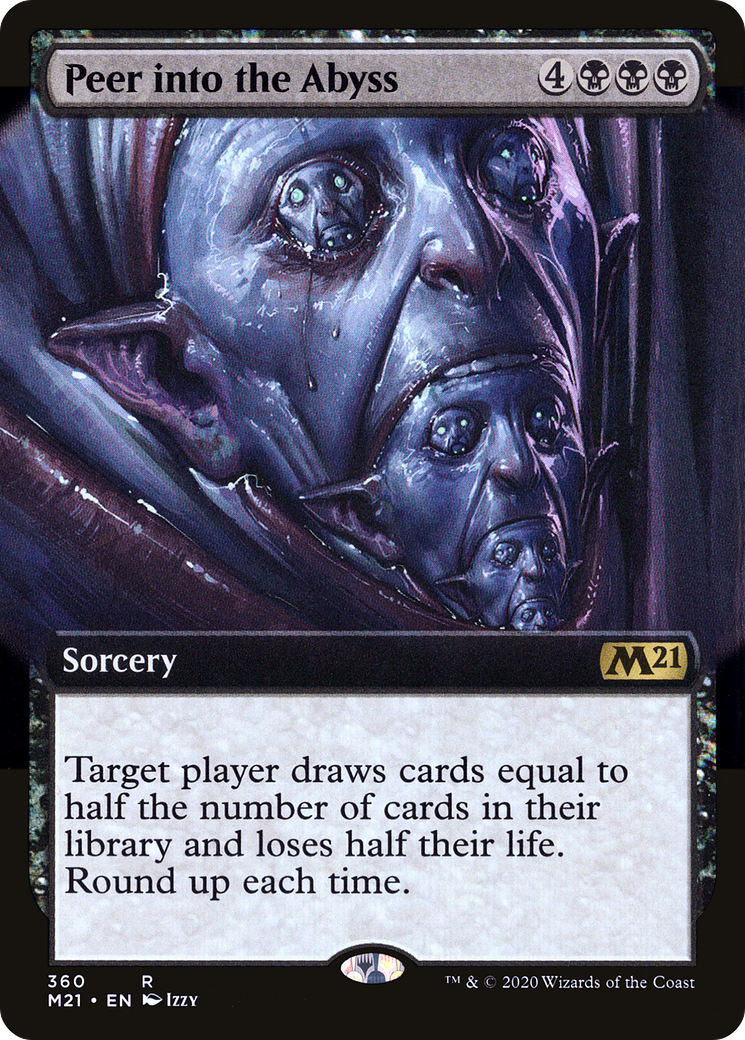 Image of Peer Into the Abyss (Extended Art) (M21-360) - Core Set 2021: (Extended Art) Foil