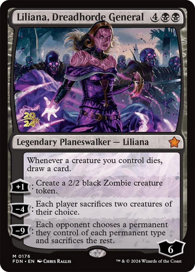 Image of Liliana, Dreadhorde General (FDN) (PRE-176) - Foundations Promos Foil