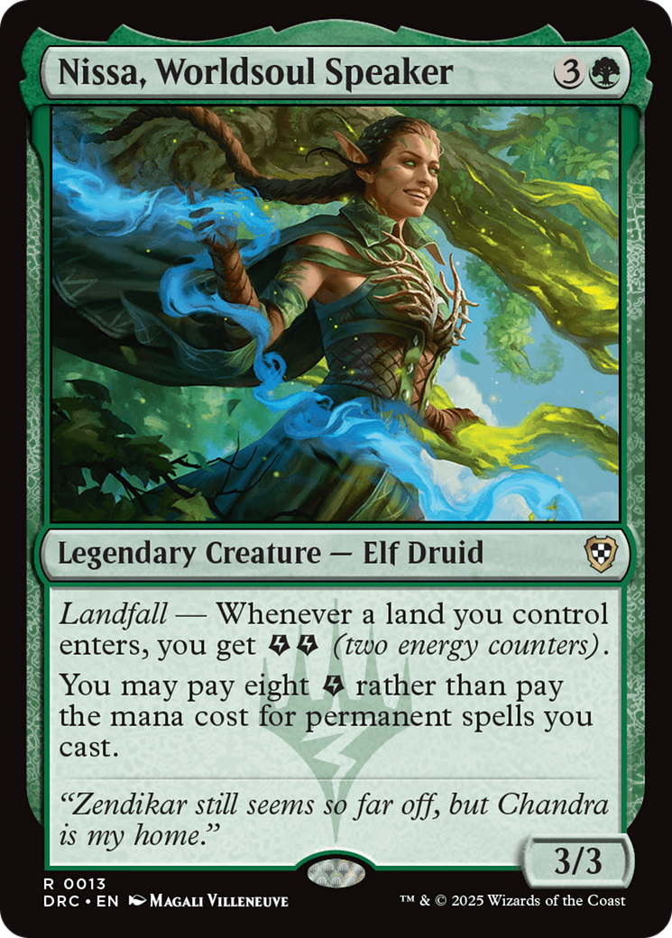 Image of Nissa, Worldsoul Speaker (DRC-013) - Commander: Aetherdrift