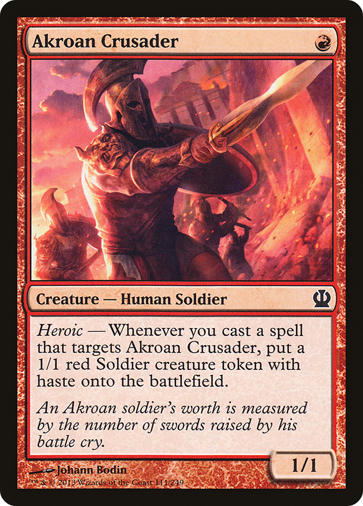 Image of Akroan Crusader (THS-111) - Theros Foil
