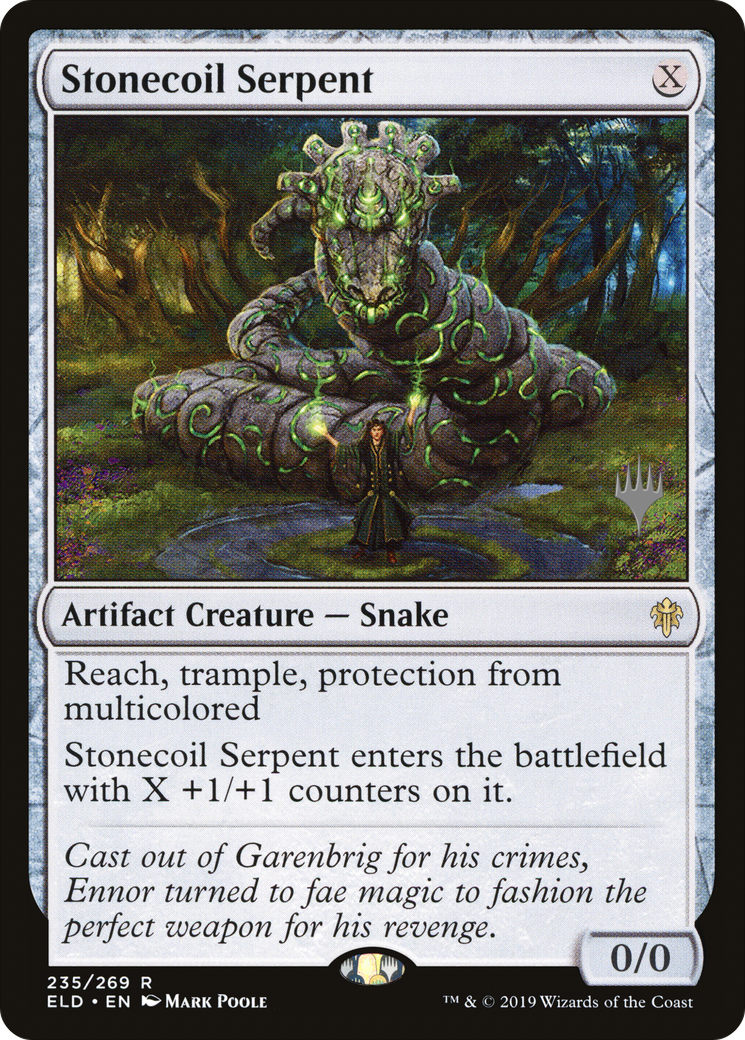 Image of Stonecoil Serpent (PPELD-235P) - Throne of Eldraine Promos Foil