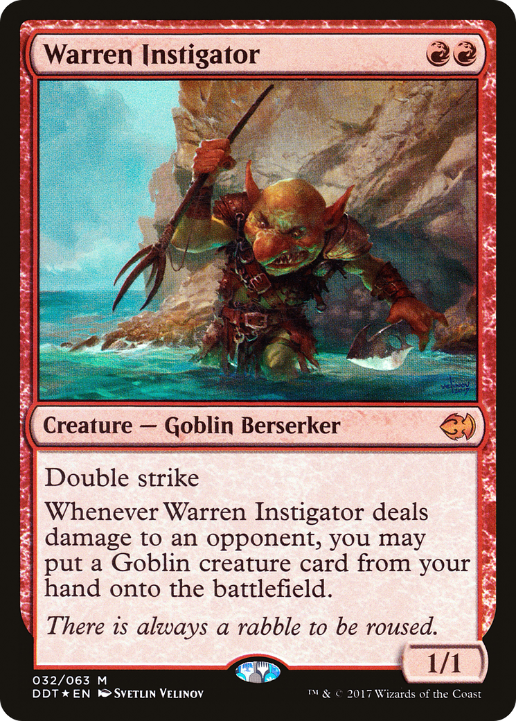 Image of Warren Instigator (DDT-032) - Duel Decks: Merfolk vs. Goblins Foil